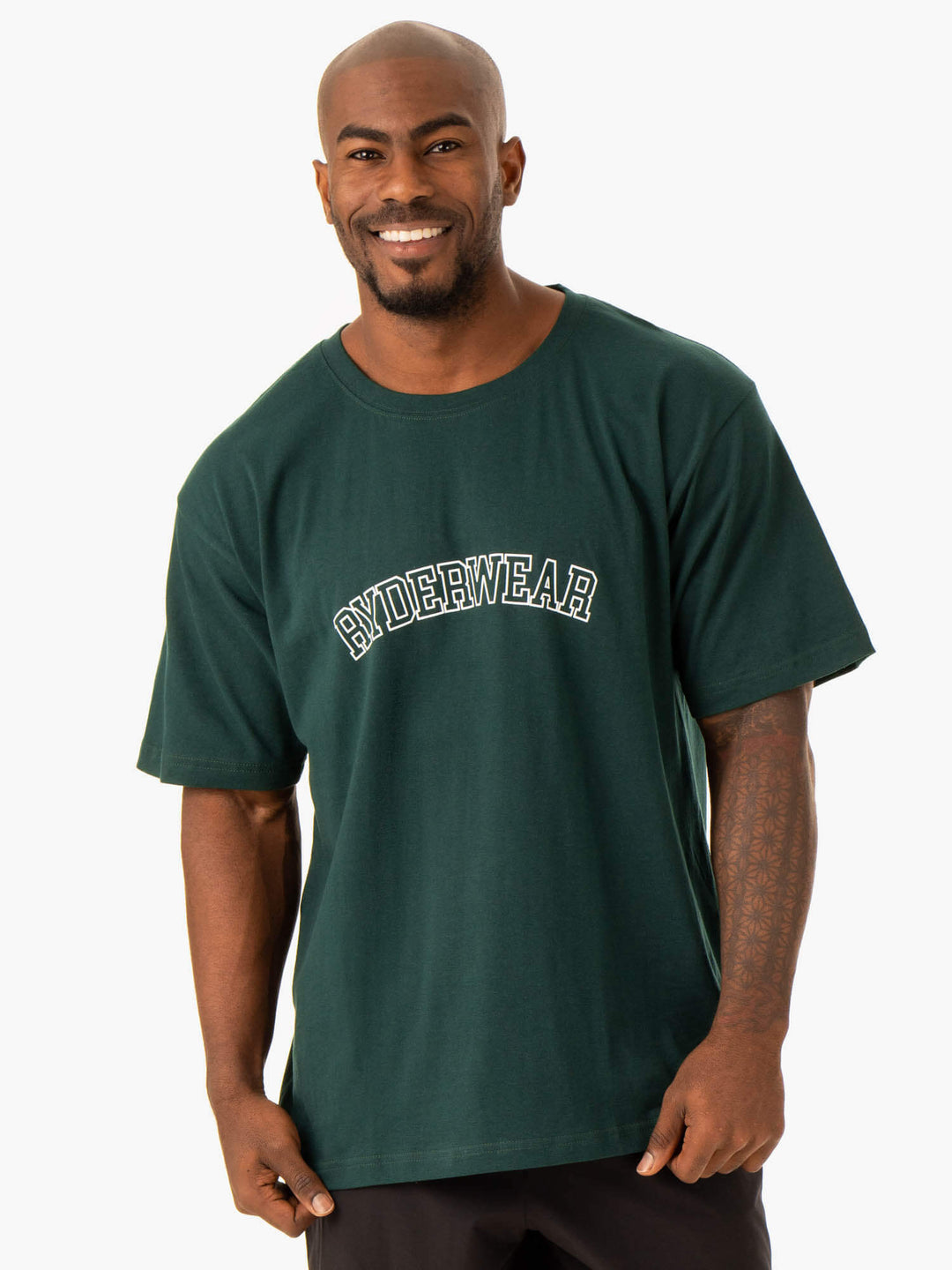 Oversized T-Shirt - Bottle Green Clothing Ryderwear 