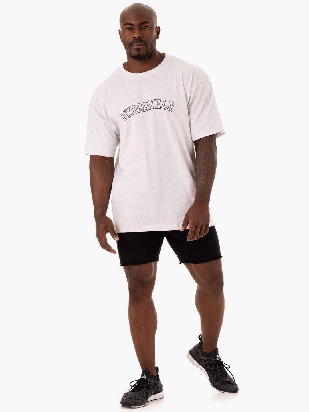 Oversized T-Shirt - Snow Marl Clothing Ryderwear 