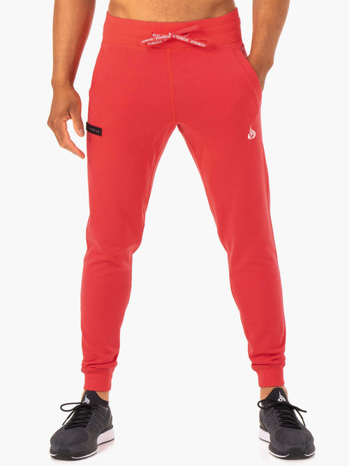 Recharge Tapered Track Pant Red blue
