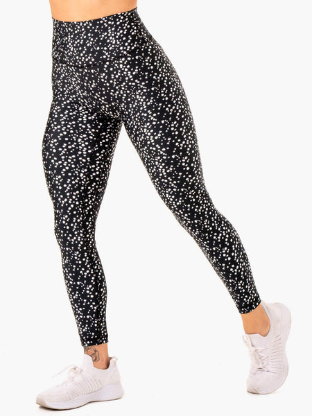 Reform High Waisted Leggings - Black Speckle - Ryderwear