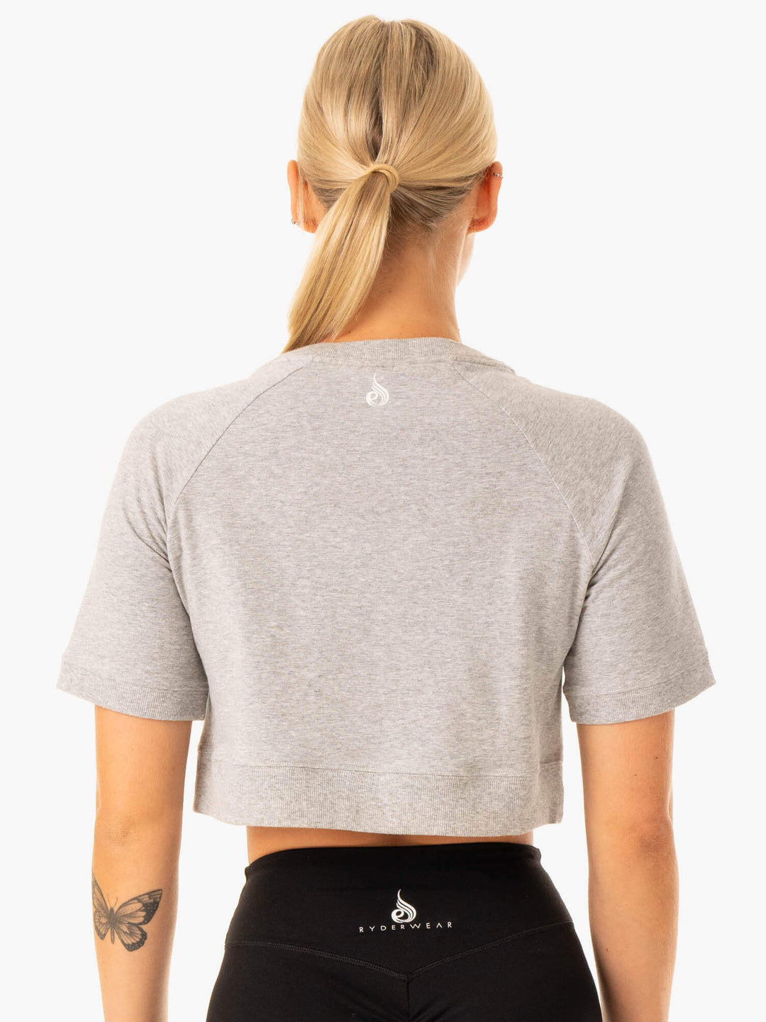 Revival Cotton T-Shirt - Grey Marl Clothing Ryderwear 