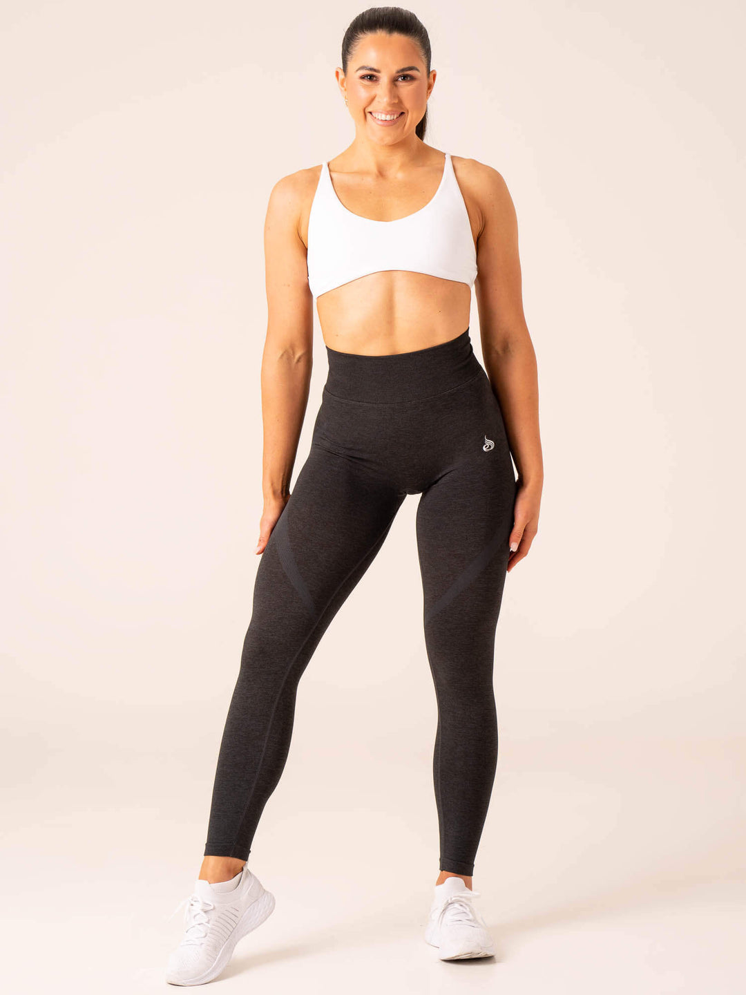 Seamless Black Women Bra Tights 92 Polyester 8 Spandex Leggings
