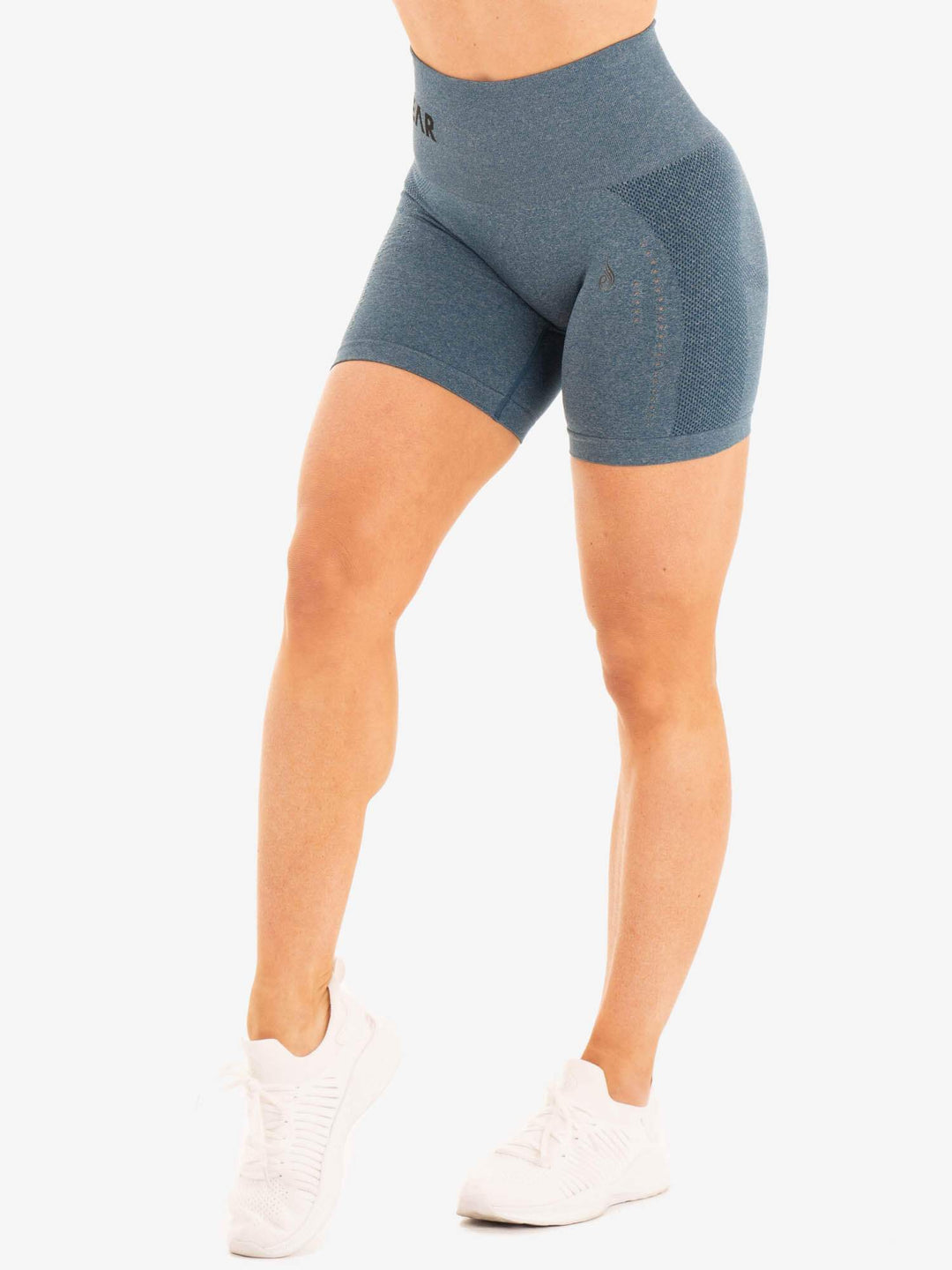 Seamless Staples Shorts - Teal Marl Clothing Ryderwear 