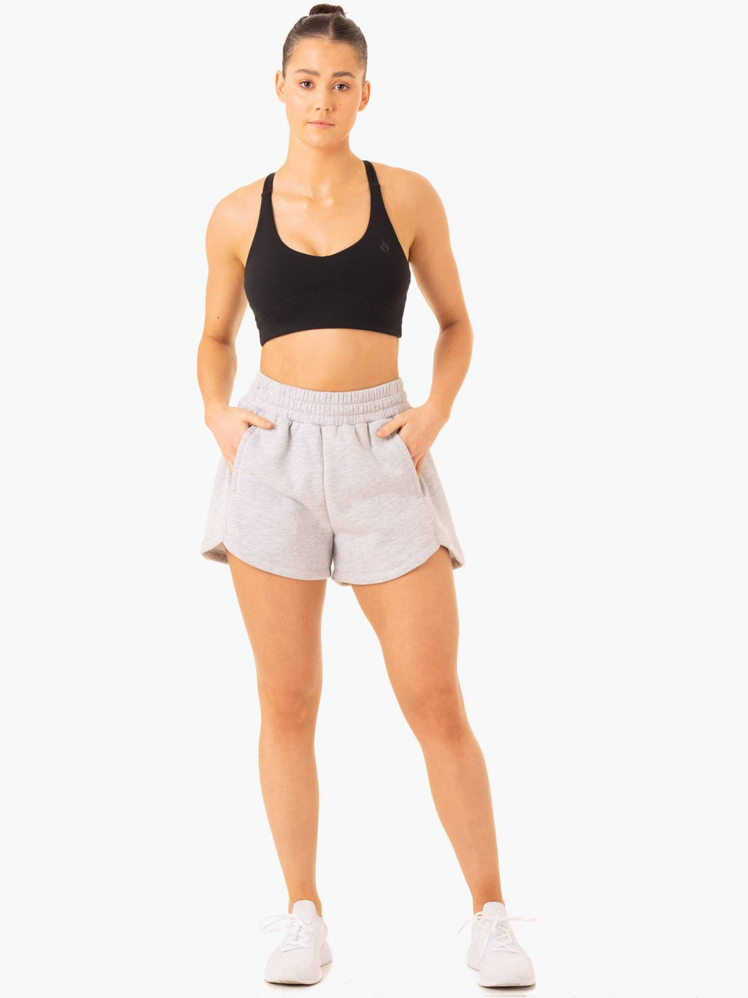 Sideline Track Shorts - Grey Marl Clothing Ryderwear 