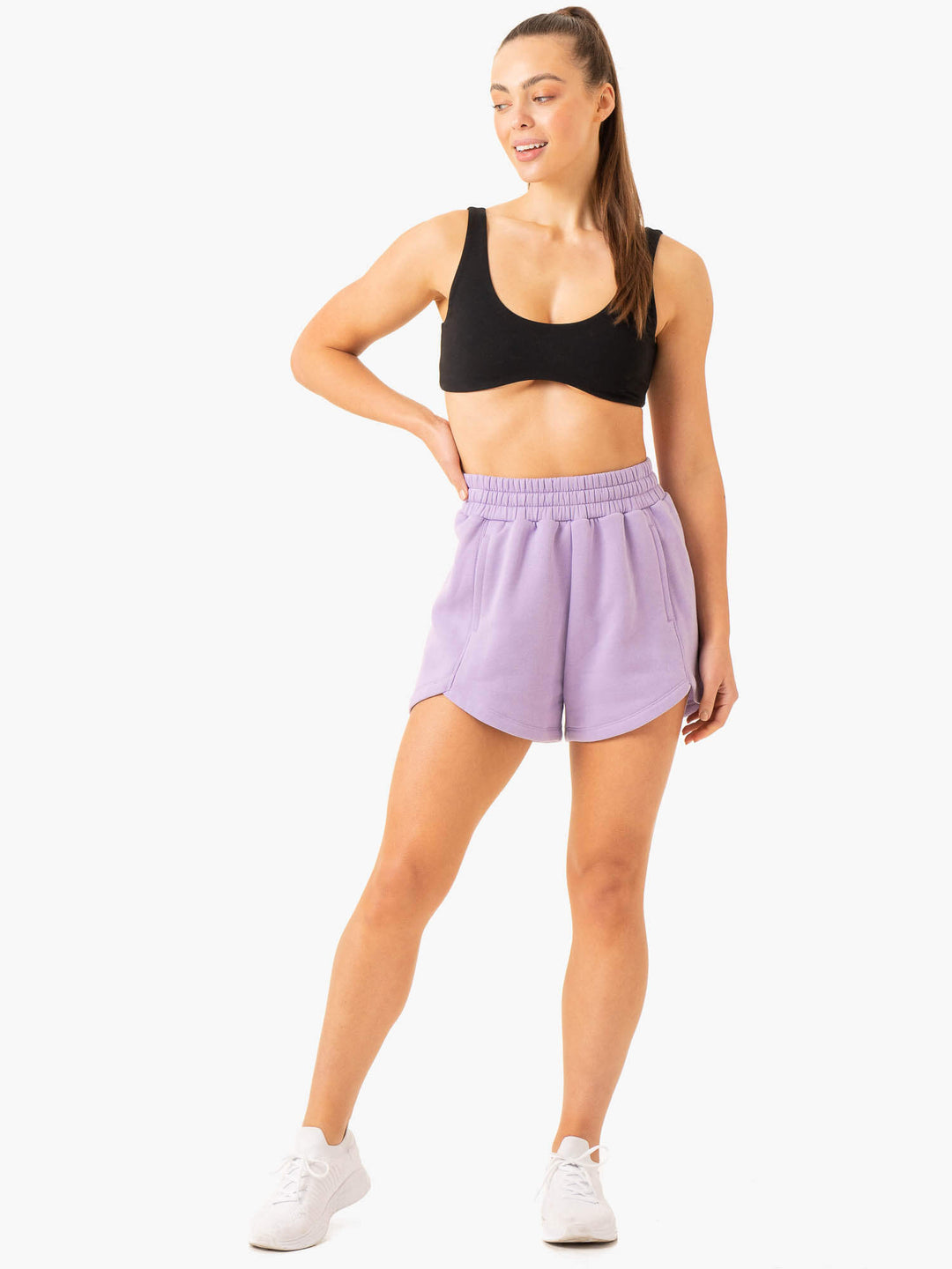Sideline Track Shorts - Lilac Clothing Ryderwear 