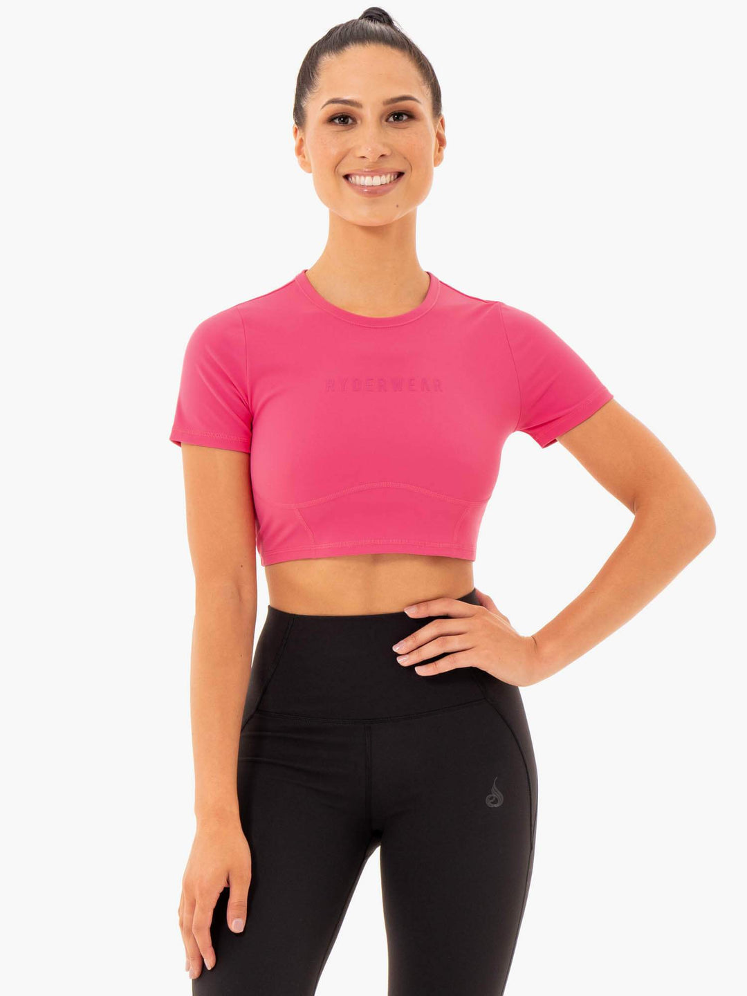 Sola Fitted T-Shirt - Pink Clothing Ryderwear 