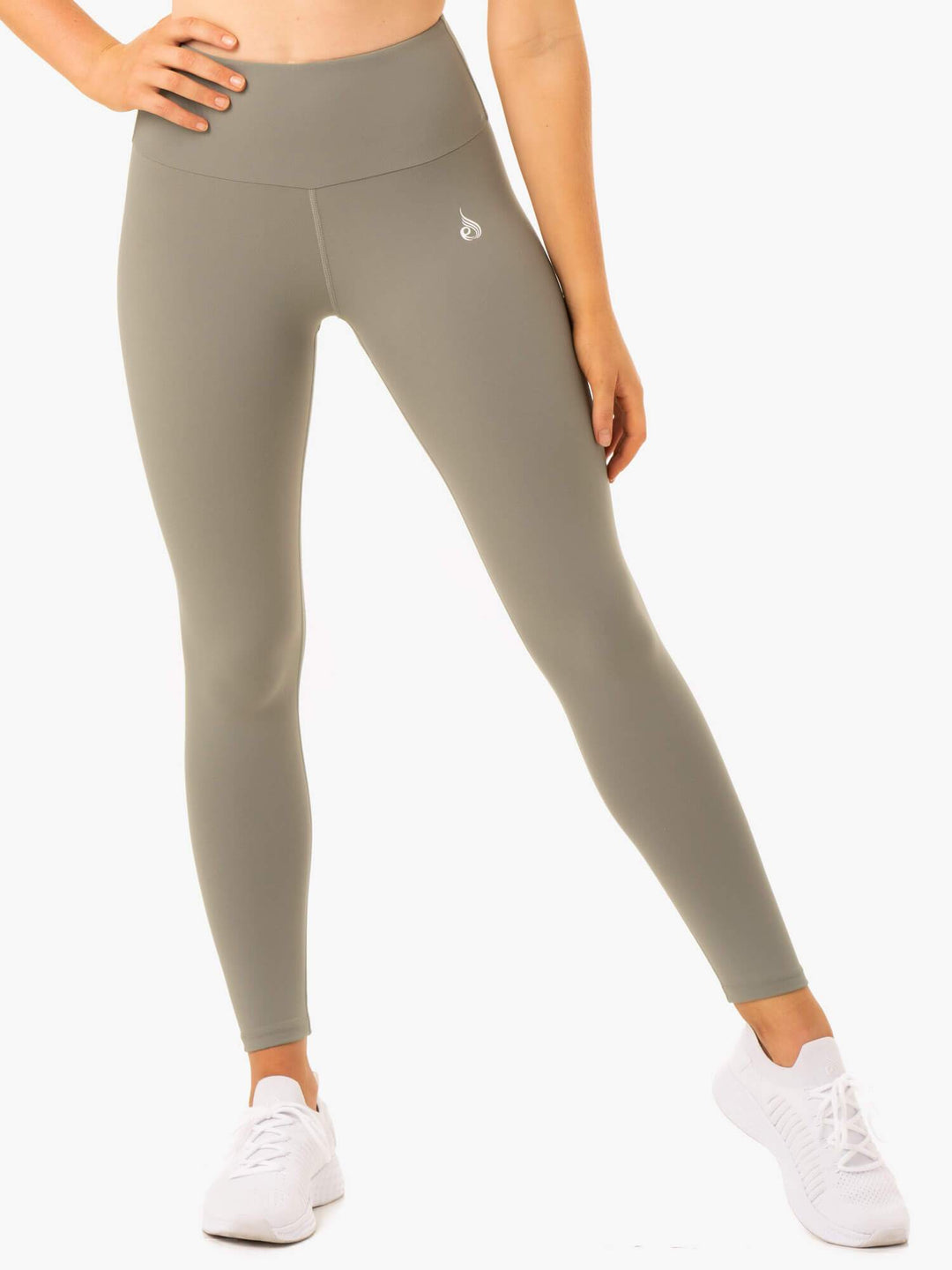 Staples Scrunch Bum Leggings - Khaki Clothing Ryderwear 