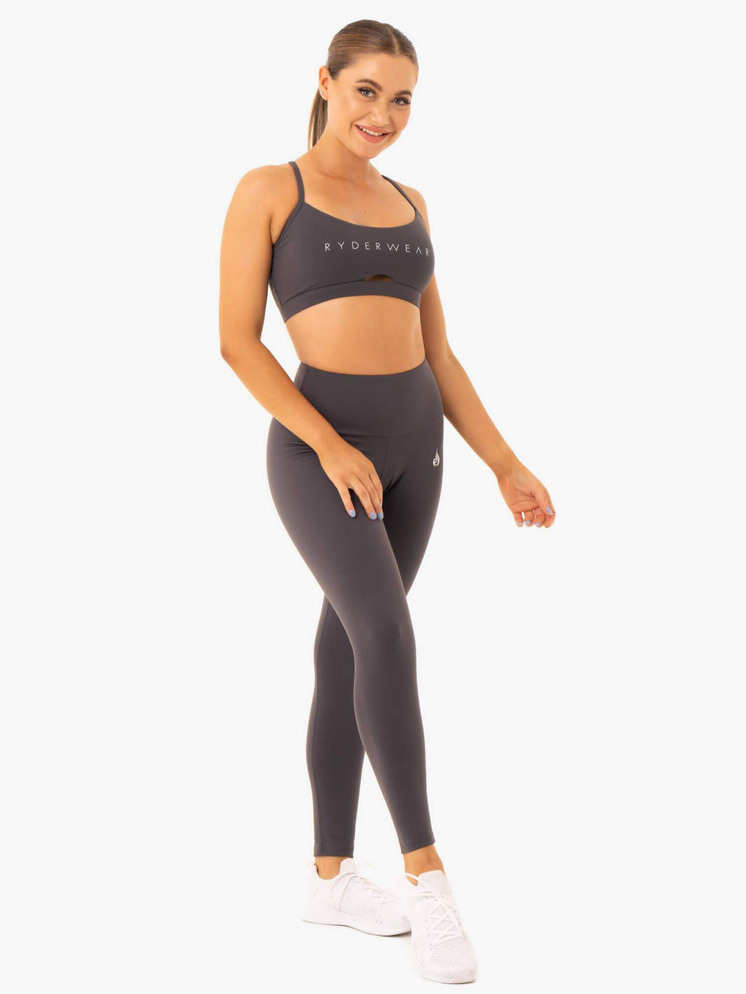 Staples Sports Bra - Charcoal Clothing Ryderwear