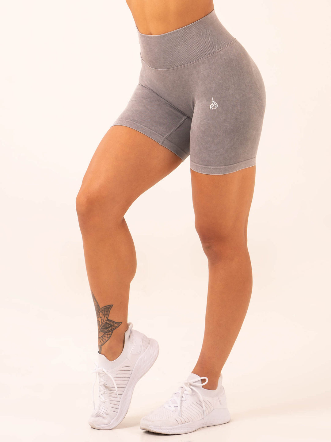 Stonewash Scrunch Seamless Shorts - Grey Stonewash Clothing Ryderwear