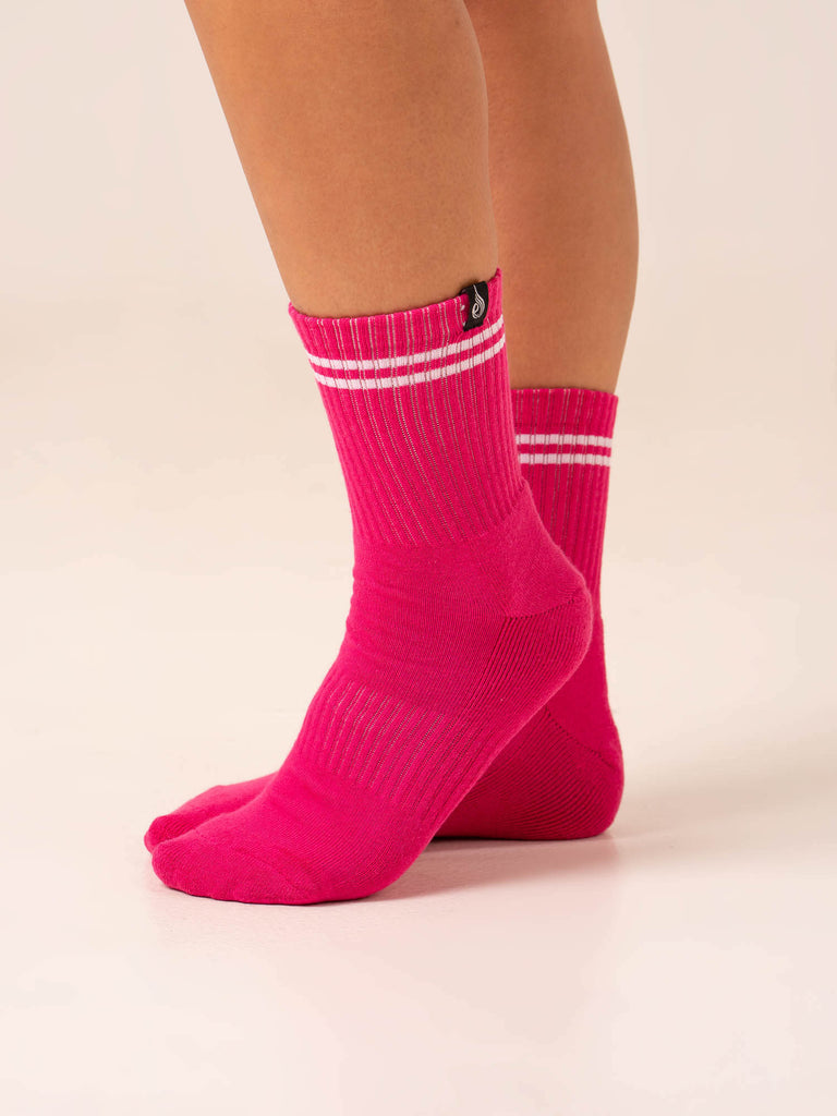 AWS/American Made - Cotton Crew Socks For Women Pink 3 PAIRS Smooth Toe Seam Socks Size 10 13 AWS/American Made - Cotton Crew Socks For Women Pink 3 PAIRS Smooth Toe Seam Socks Size 10 13