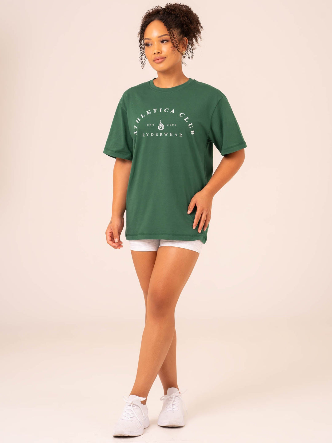 Tempo Oversized T-Shirt - College Green Clothing Ryderwear 