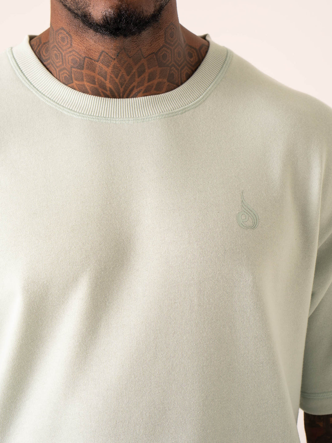 Throwback Oversized Fleece T-Shirt - Seafoam Clothing Ryderwear
