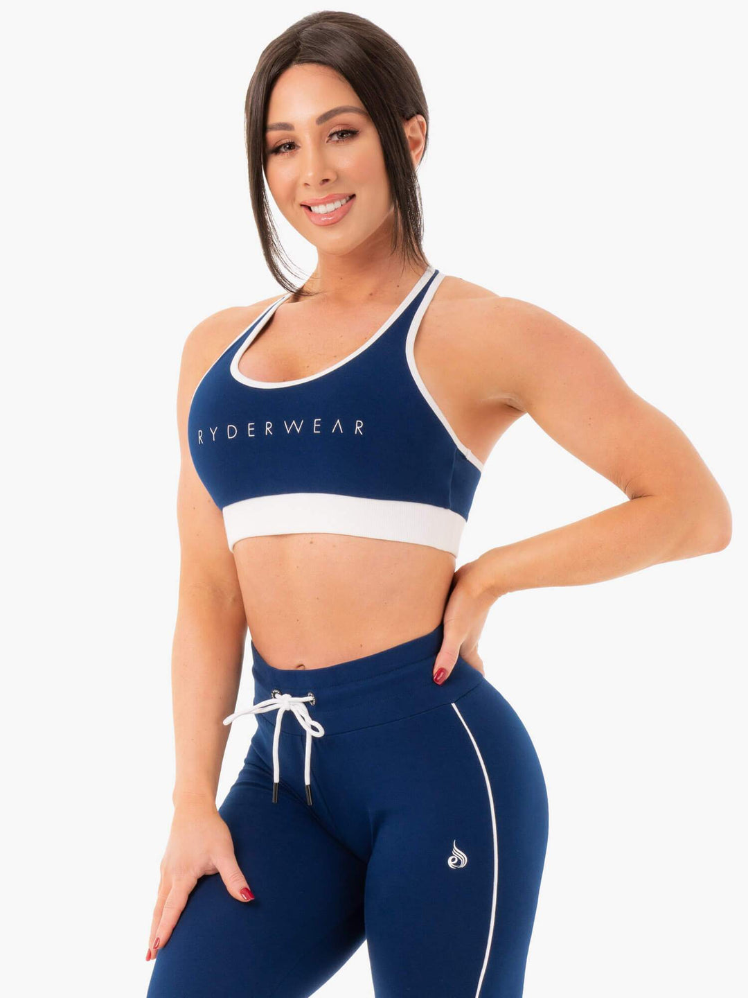 Track Sports Bra - Navy Clothing Ryderwear 