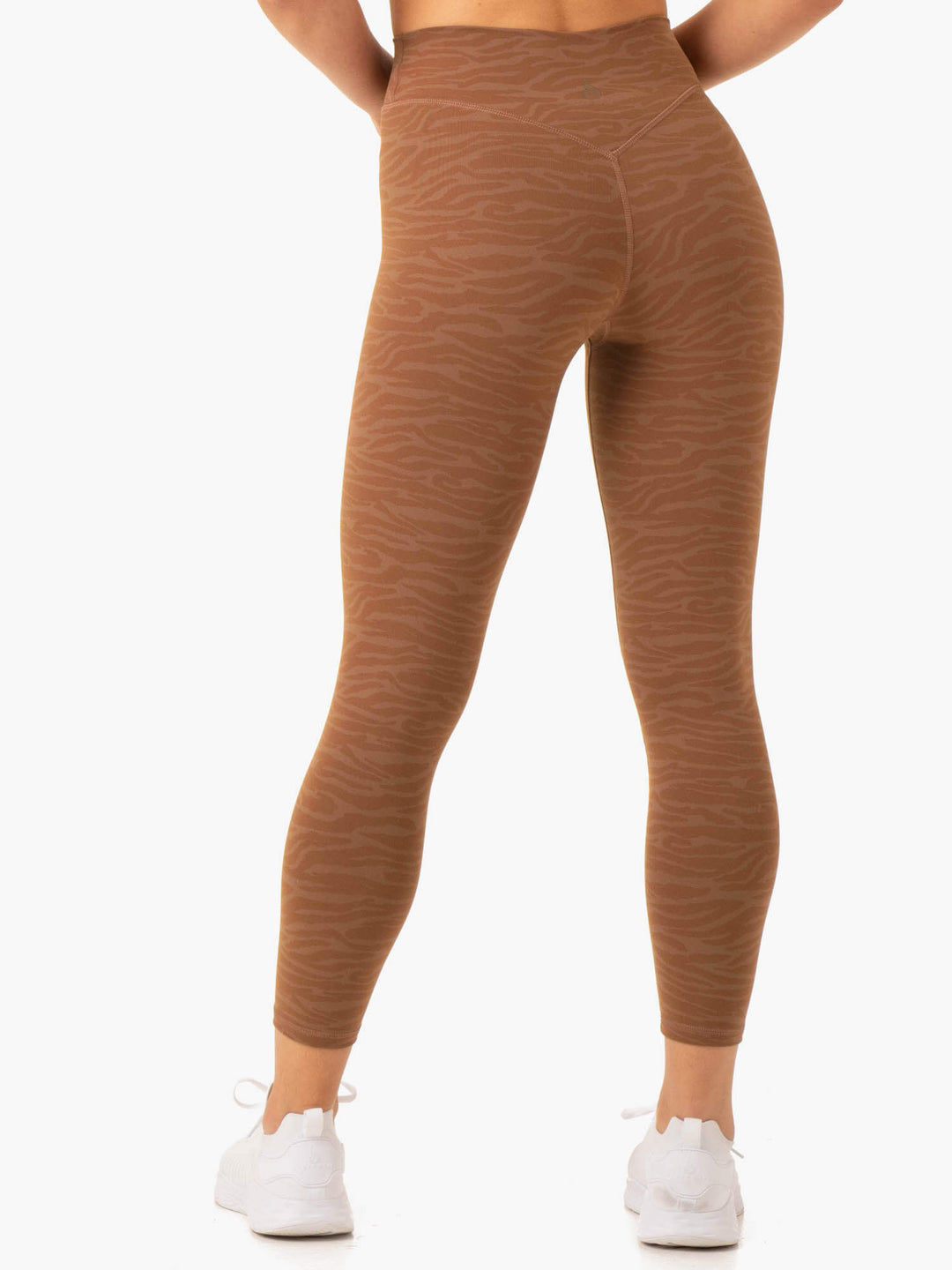Transform High Waisted Leggings - Chocolate Zebra Clothing Ryderwear 