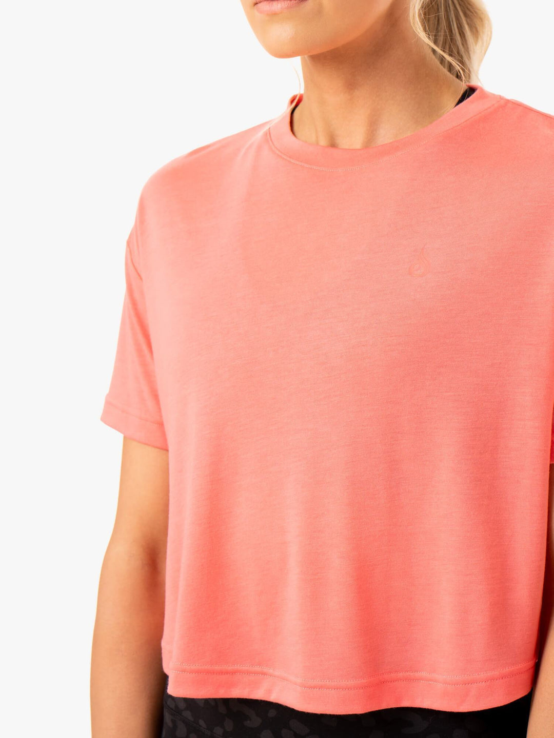 Ultra Scoop T-Shirt - Coral Clothing Ryderwear 