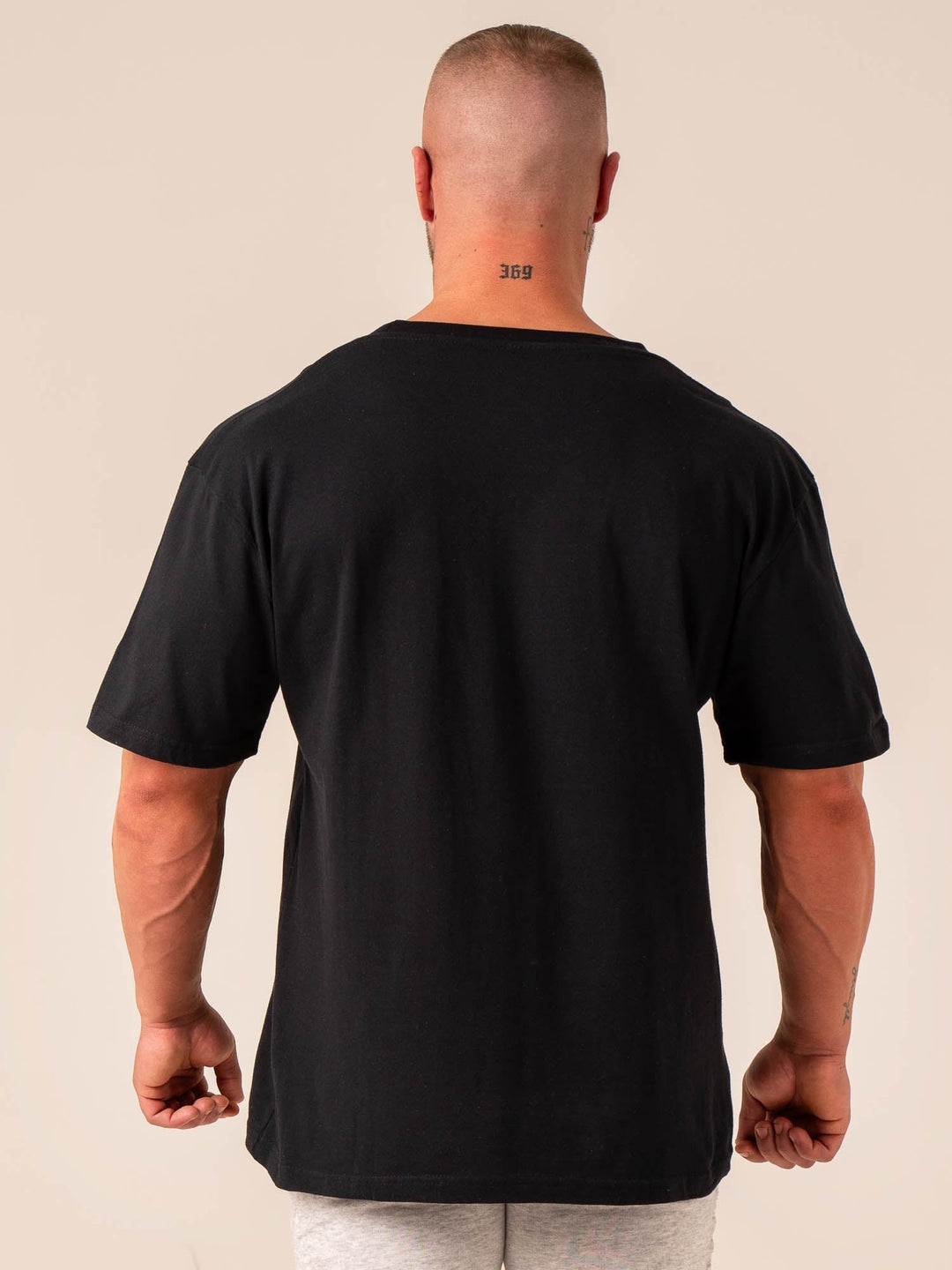 Varsity Oversized T-Shirt - Black - Ryderwear