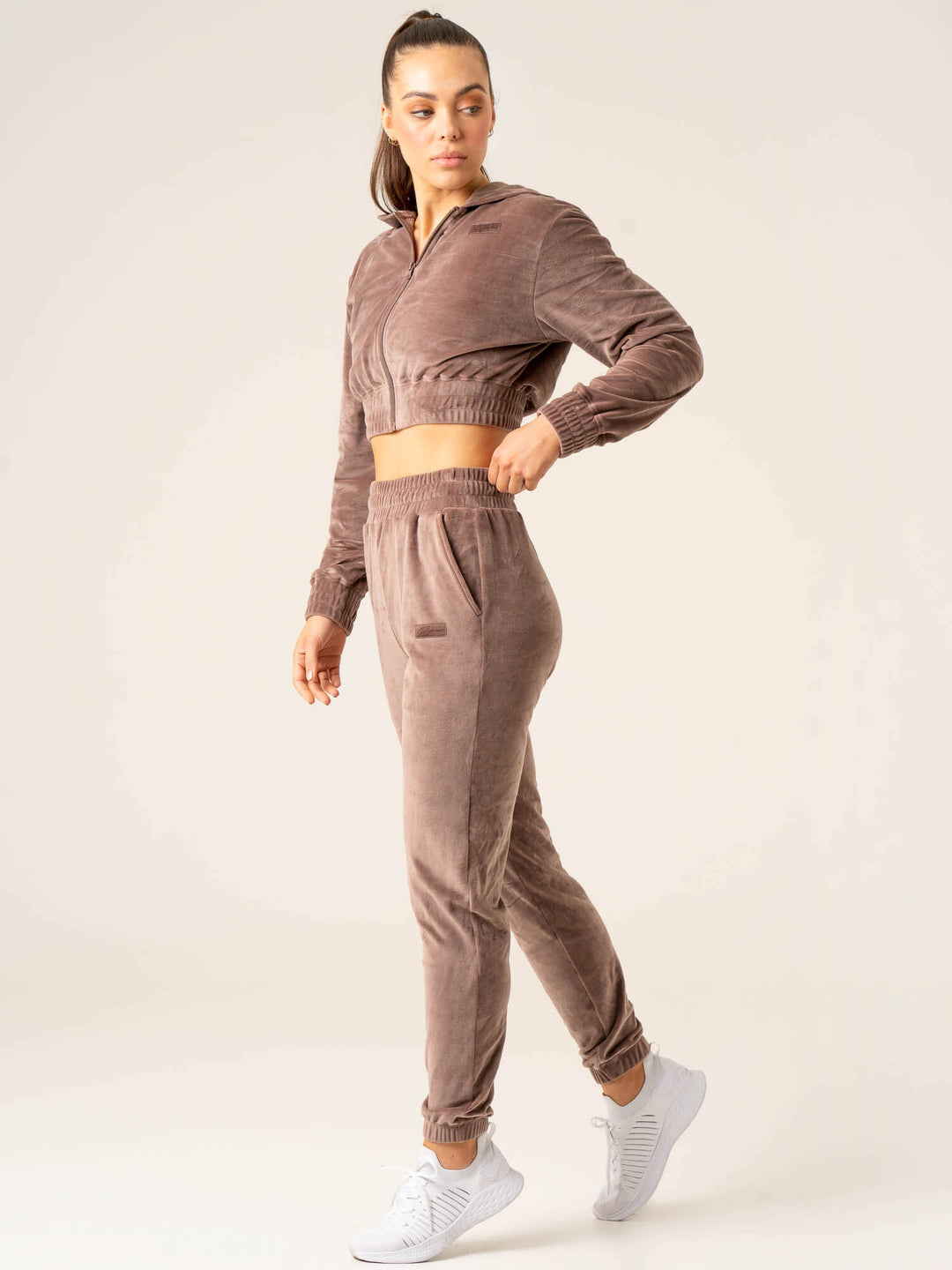 Velour Track Pant - Taupe Clothing Ryderwear 