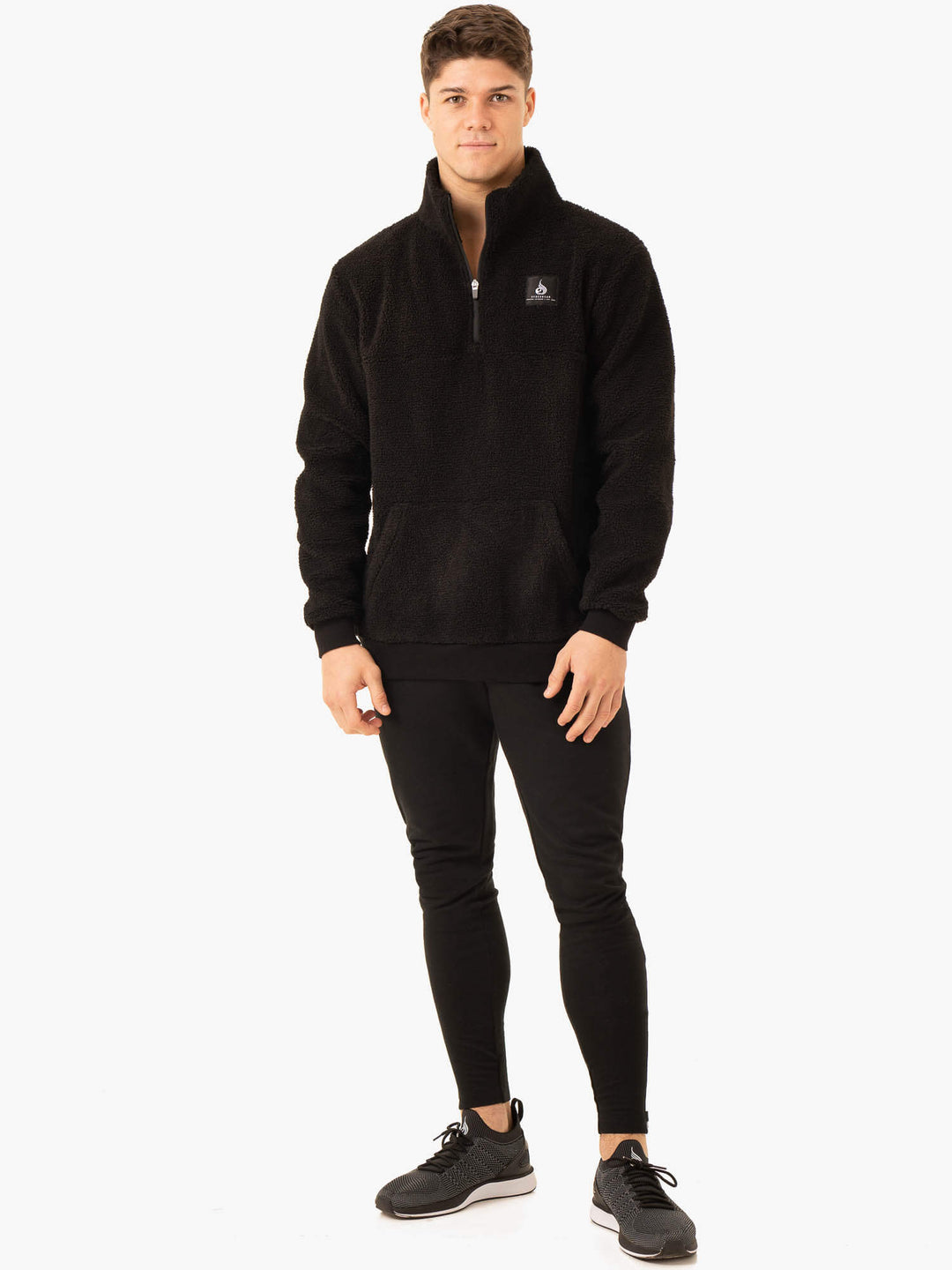Vital Polar Fleece Half Zip - Black Clothing Ryderwear 