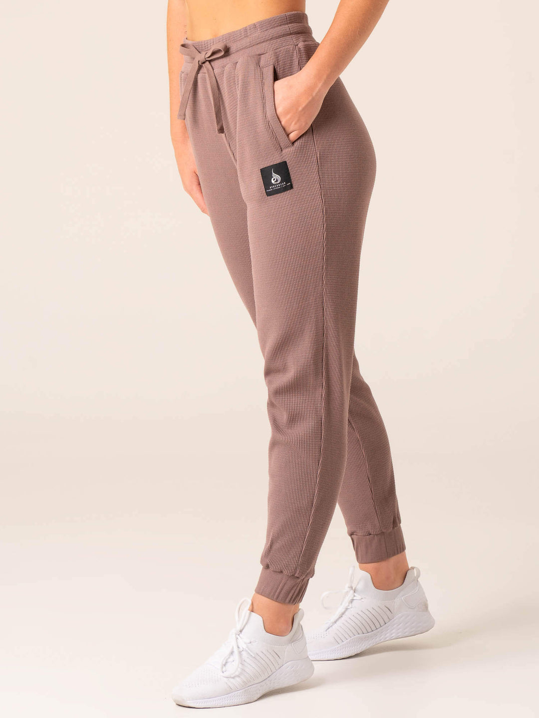 Women's Waffle Lounge Pants - Taupe Clothing Ryderwear 