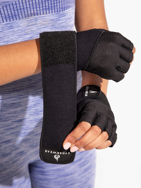 Wrap Lifting Gloves Black Ryderwear